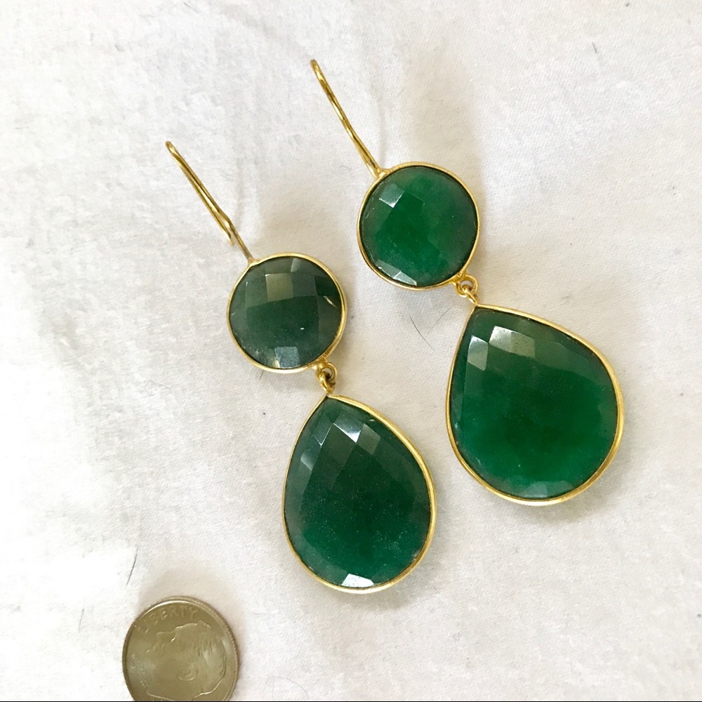 Emerald Drop Earrings